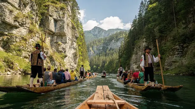 Dunajec Gorge: traditional raft rafting through the Pieniny, Kraków