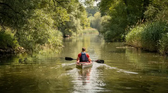 Kayaking near Kraków: Dłubnia River guide and river trip options — Kayaking near Kraków — Dłubnia River 3-hour tour from Nowa Huta, prices in PLN, 