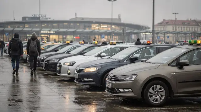 Krakow taxi scams: how to avoid unofficial drivers at the station and airport — Unofficial taxis at Kraków station and KRK Airport charge 5–10× the going rate. 